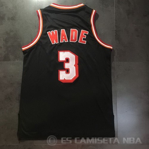 Camiseta Wade Re #3 Miami Heat Negro - Haga un click en la imagen para cerrar